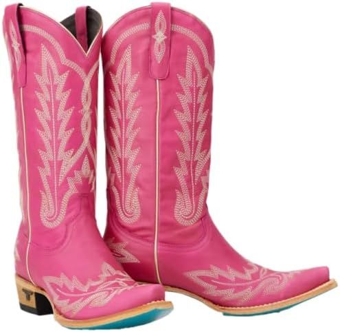 Lane Lexington Mid Calf Western Snip Toe Boot Hot Pink, 10.0 | Amazon (US)