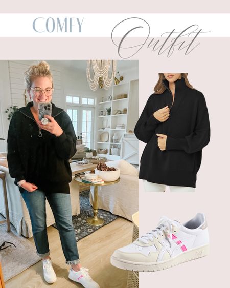 This cozy half zip pullover sweater is a new closet staple !! And I’m loving my comfortable ASICS white sneakers! The hot pink pop is everything!!!

#LTKSeasonal #LTKunder100 #LTKunder50