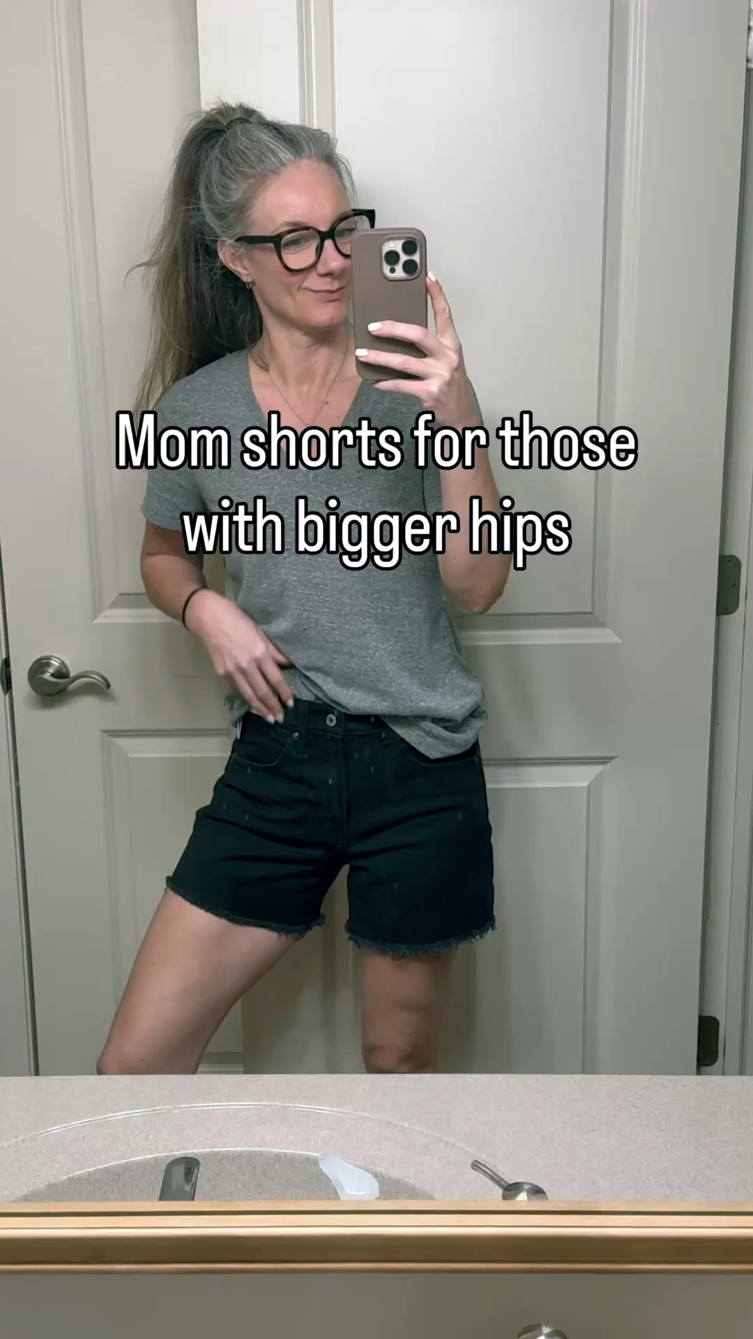 I’ve never considered myself “curvy” but apparently if you’re more of a pear, you need to try on the curvy shorts to make sure they don’t suck to your butt and thighs. 🤪

As a toddler mom, I’m not trying to have shorty shorts anymore and dad shorts are in these days! 

I got a 27 in both even though I’m traditionally a 25/26 so I can dry them not worry about shrinkage. The black pair are the dad shirt high rise and I got them in black and blue denim. The blue denim in the video is the A-line which is still a generous 4” inseam but not as long as the dad shorts. 

Don’t mind my bedroom disaster as we navigate renovations and yes, that’s a dent in my thigh due to a teeter totter accident. 🤐

#LTKmomlife #LTKSeasonal #LTKOver40