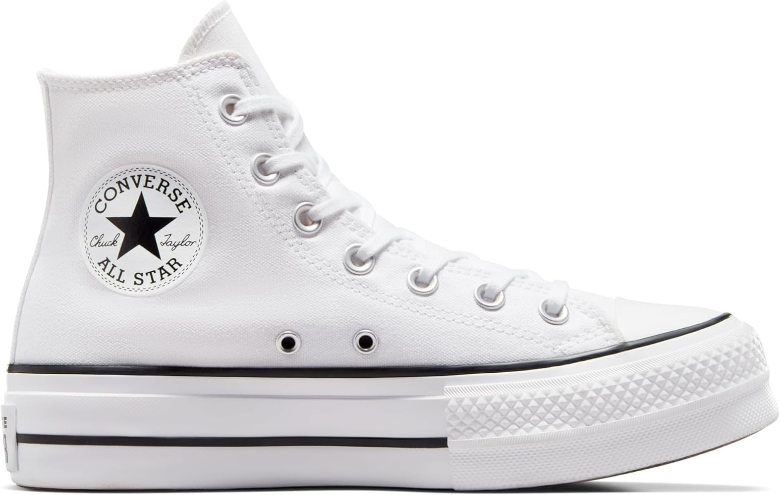 Amazon.com | Converse Women's Chuck Taylor All Star Lift Platform High Top, White/Black/White, 13... | Amazon (US)
