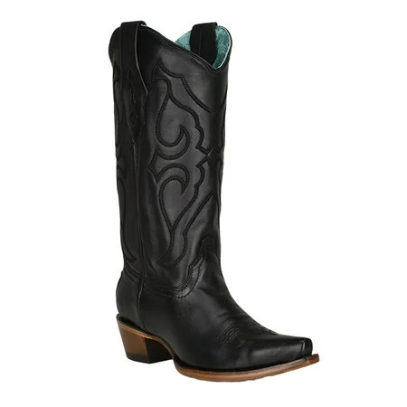 Corral Western Boots Womens 13 Pull On Inlay Leather 10 W Black Z5072 | Walmart (US)