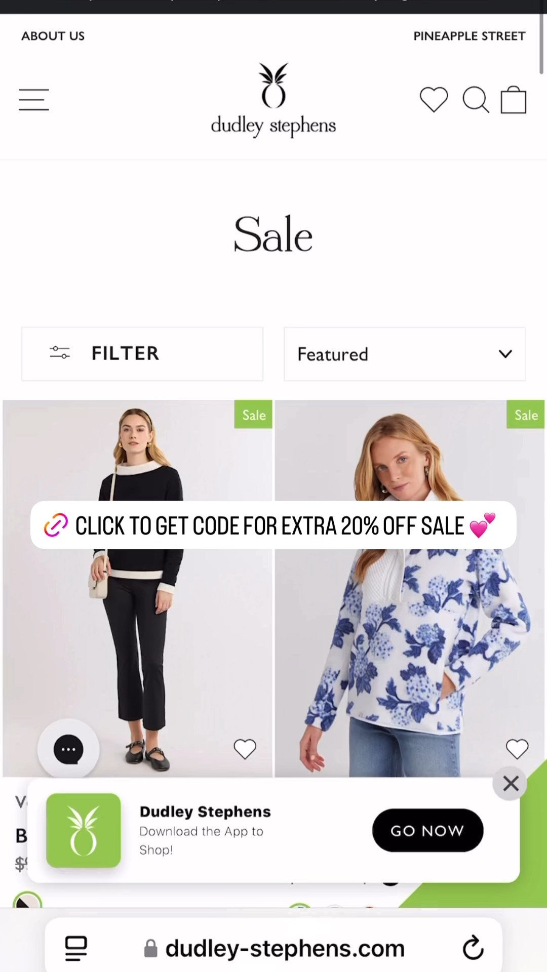 Use coupon code 20MORE to get an additional 20% off sale items at Dudley Stephens. My fave is the Perry Street Pullover  

#LTKActive #LTKWatchNow #LTKSaleAlert