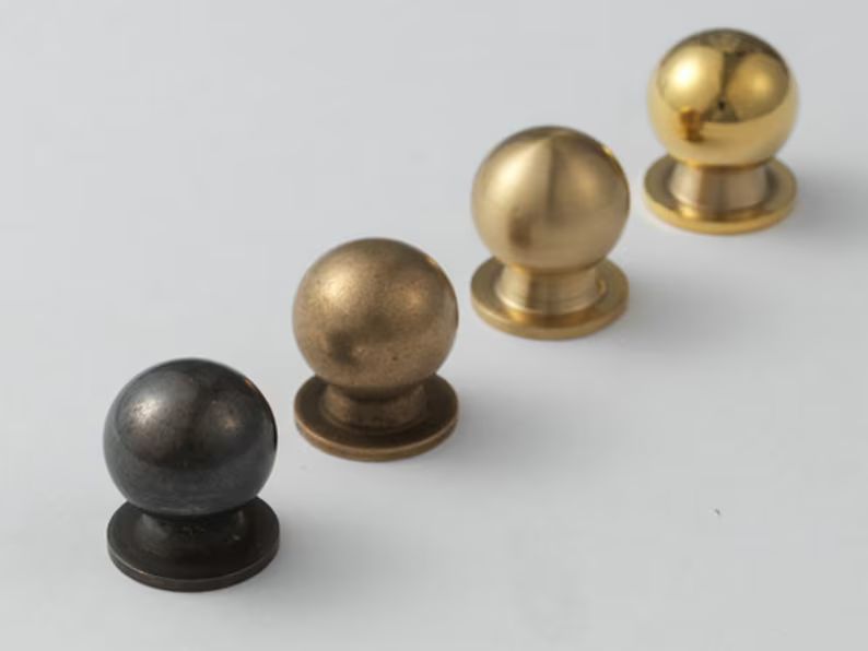 Brass Knobs Brass Drawer Pulls Tiny Brass Drawer Knob Small Cabinet Knob Dresser Pull Unlaquered ... | Etsy (US)
