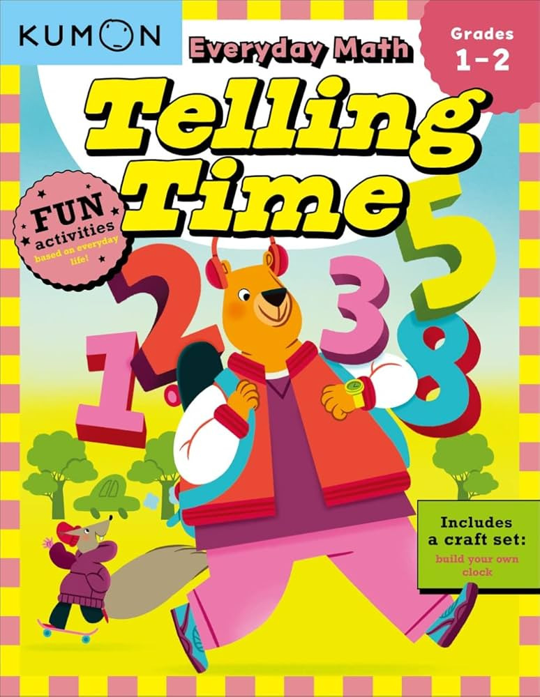 Kumon Everyday Math: Telling Time-Fun Activities for Grades 1-2-Complete with Craft Set to build ... | Amazon (US)