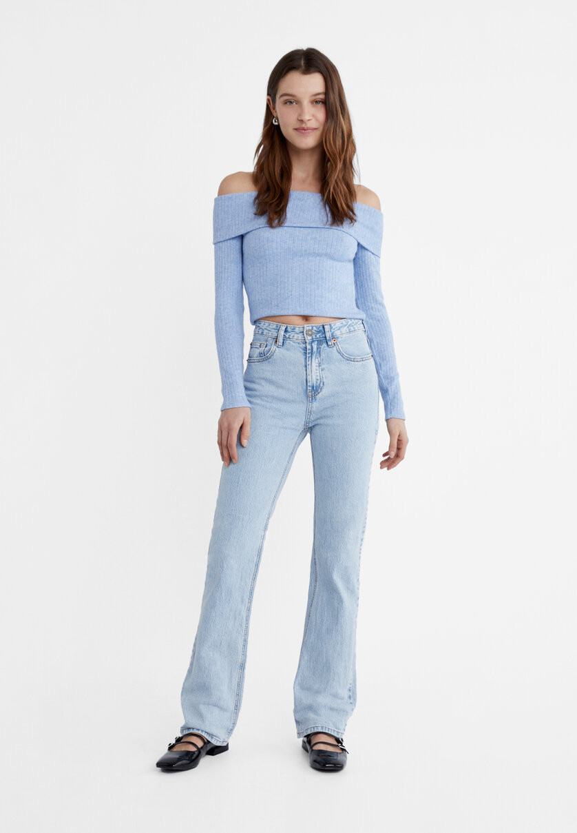 D98 straight vintage jeans - Women's fashion | Stradivarius United Kingdom | Stradivarius (UK)