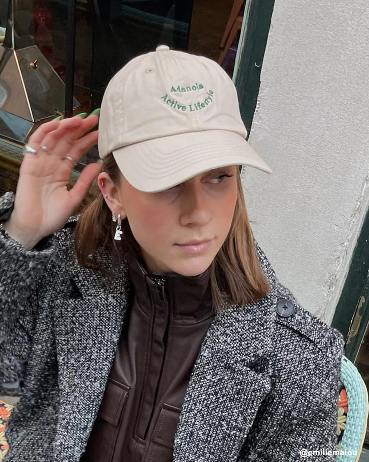 Active Lifestyle Cap -  Cream/Green | Adanola UK