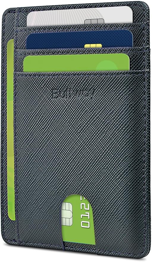 Buffway Slim Minimalist Front Pocket RFID Blocking Leather Wallets for Men and Women | Amazon (US)