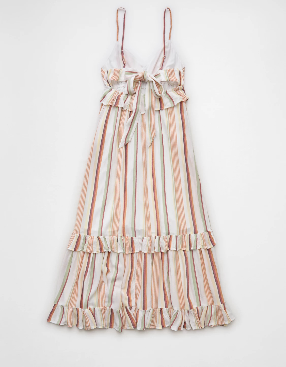 AE V-Neck Ruffle Midi Dress | American Eagle Outfitters (US & CA)