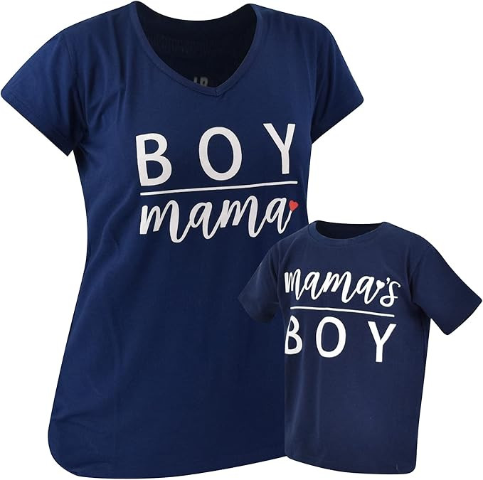 Boy Mama Matching Mommy and Me Outfits Mom Daughter Shirts Mothers Day Outfits Mama Mini Clothing | Amazon (US)