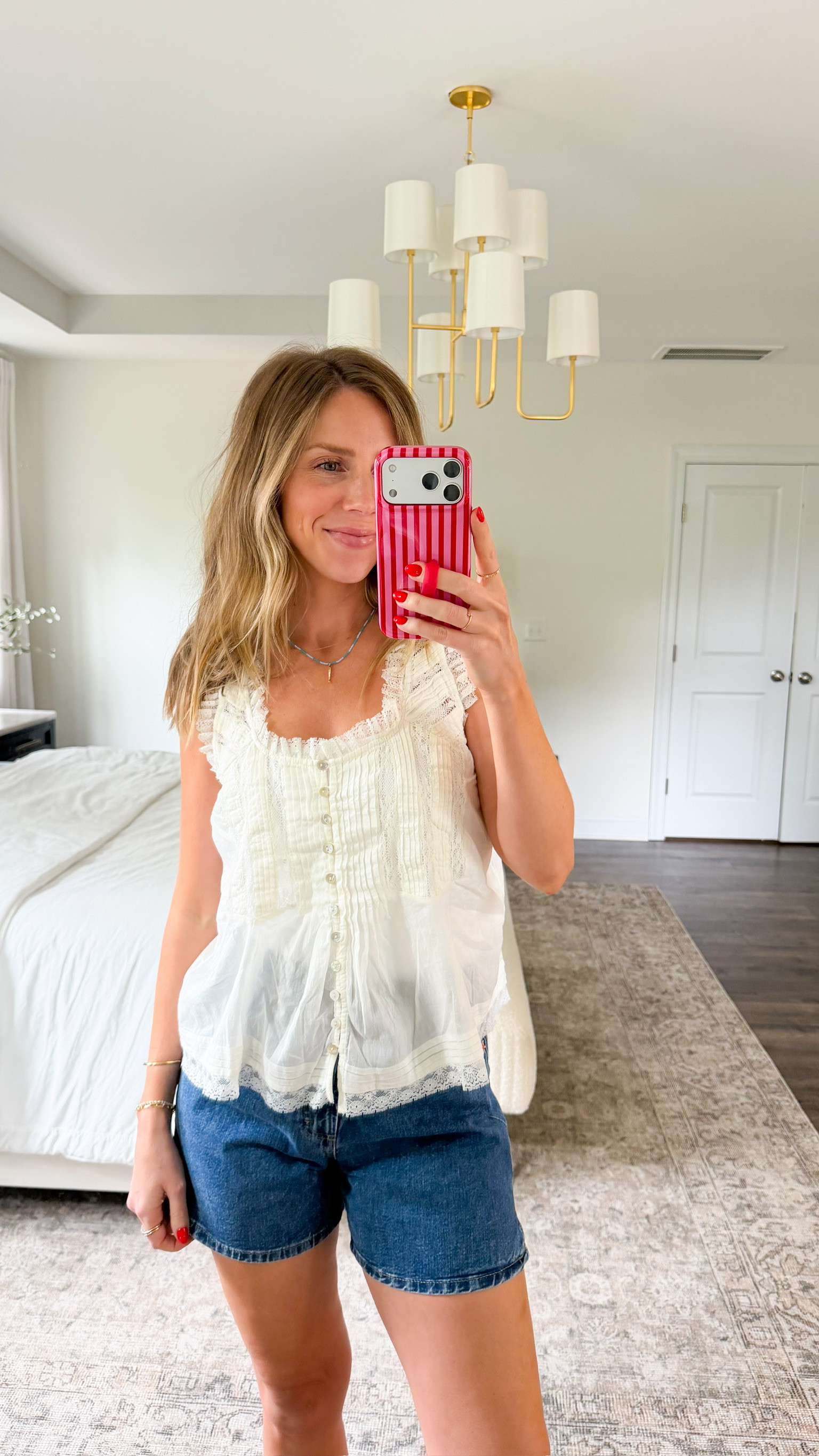Geto 20% off this blouse and necklace with code LAURENB20  

 #LTKootd #LTKSaleAlert