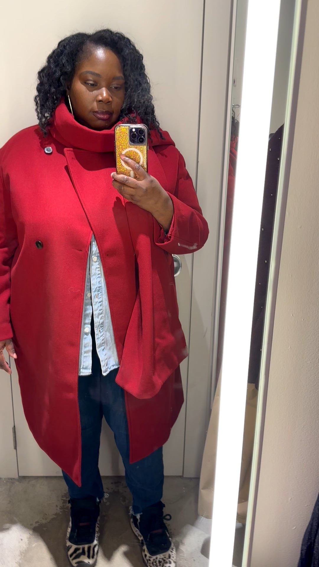 This red coat with a matching scarf was super cute. It comes in grey too. I’m wearing the XXL

#LTKMidsize #LTKOver40 #LTKPlusSize