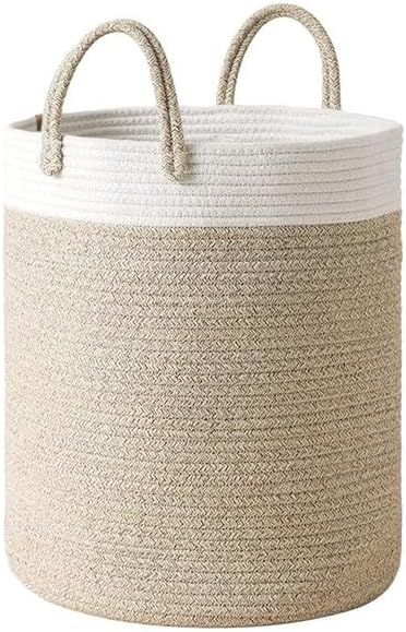 LA JOLIE MUSE Woven Basket Rope Storage Baskets - Large Cotton Organizer 16 x 14 x 14 Inches, Bas... | Amazon (US)