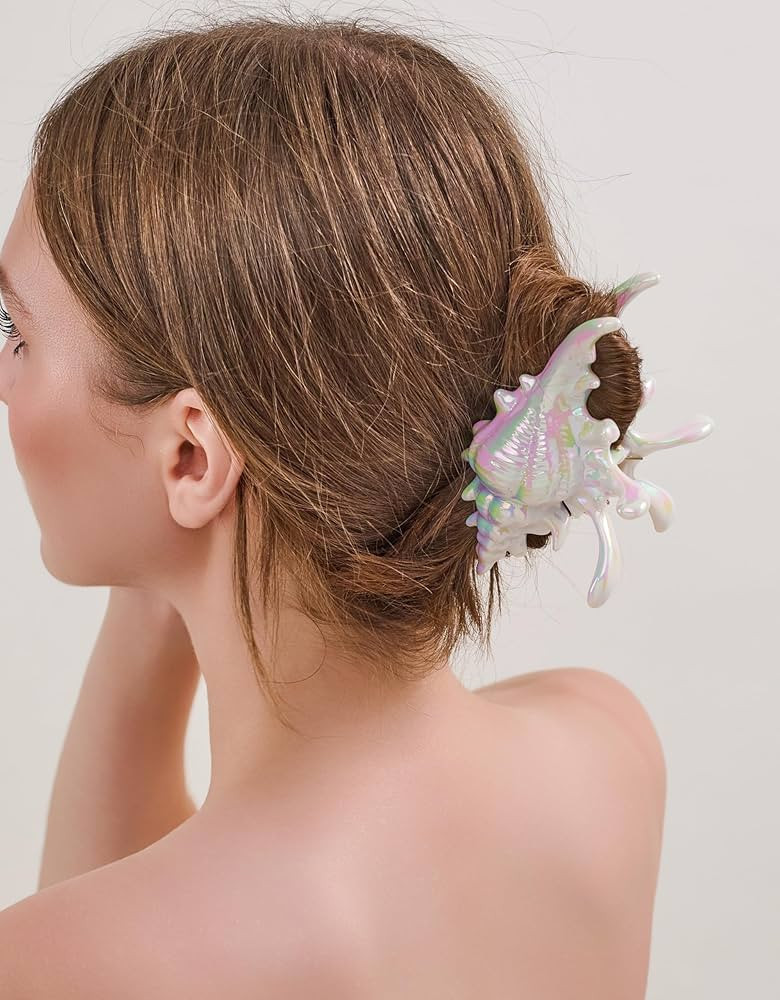 Colorful Conch Hair Clips For Women Fashion Beach Ocean Seashell Claw Clips For Thick Hair Fashio... | Amazon (US)