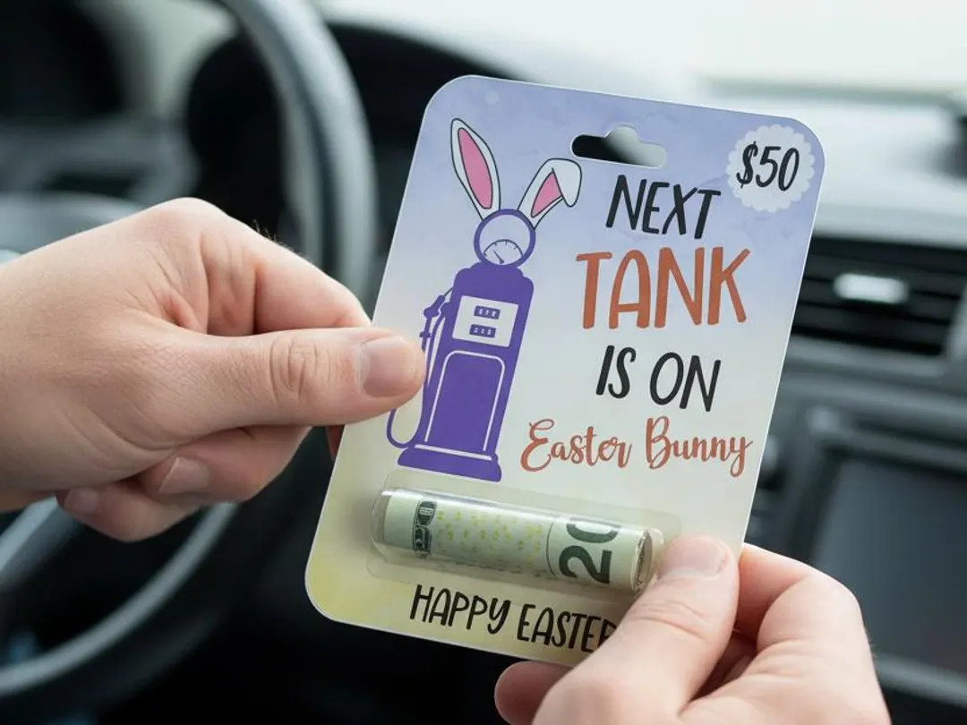 Easter Gas Money Card - Bunny Fuel Cash Holder Gift | Etsy (US)