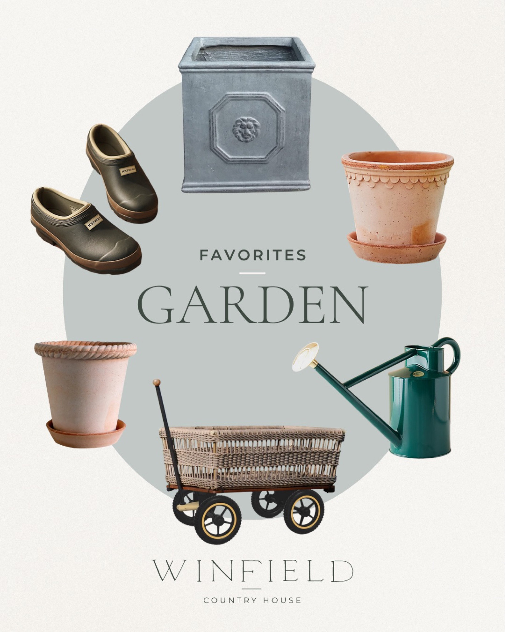 Gardening must haves, garden clogs, planters, terracotta pots, wicker wagon, watering can, haws, Hunter, english garden, flower garden, grandmillennial home decor, traditional home

#gardening #gardenstyle #cottagecore

#LTKSeasonal #LTKFind #LTKhome