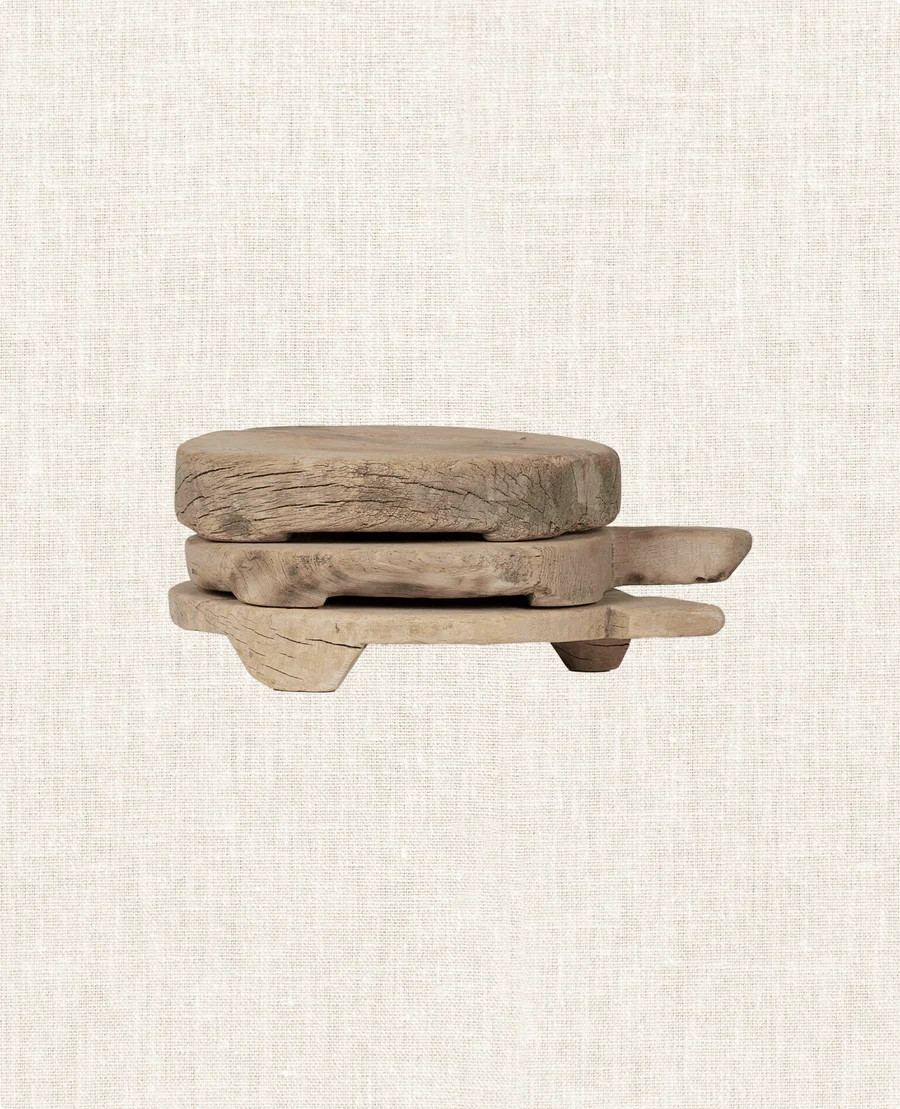 Vintage Wood Riser - Bleached from India | Olive Ateliers