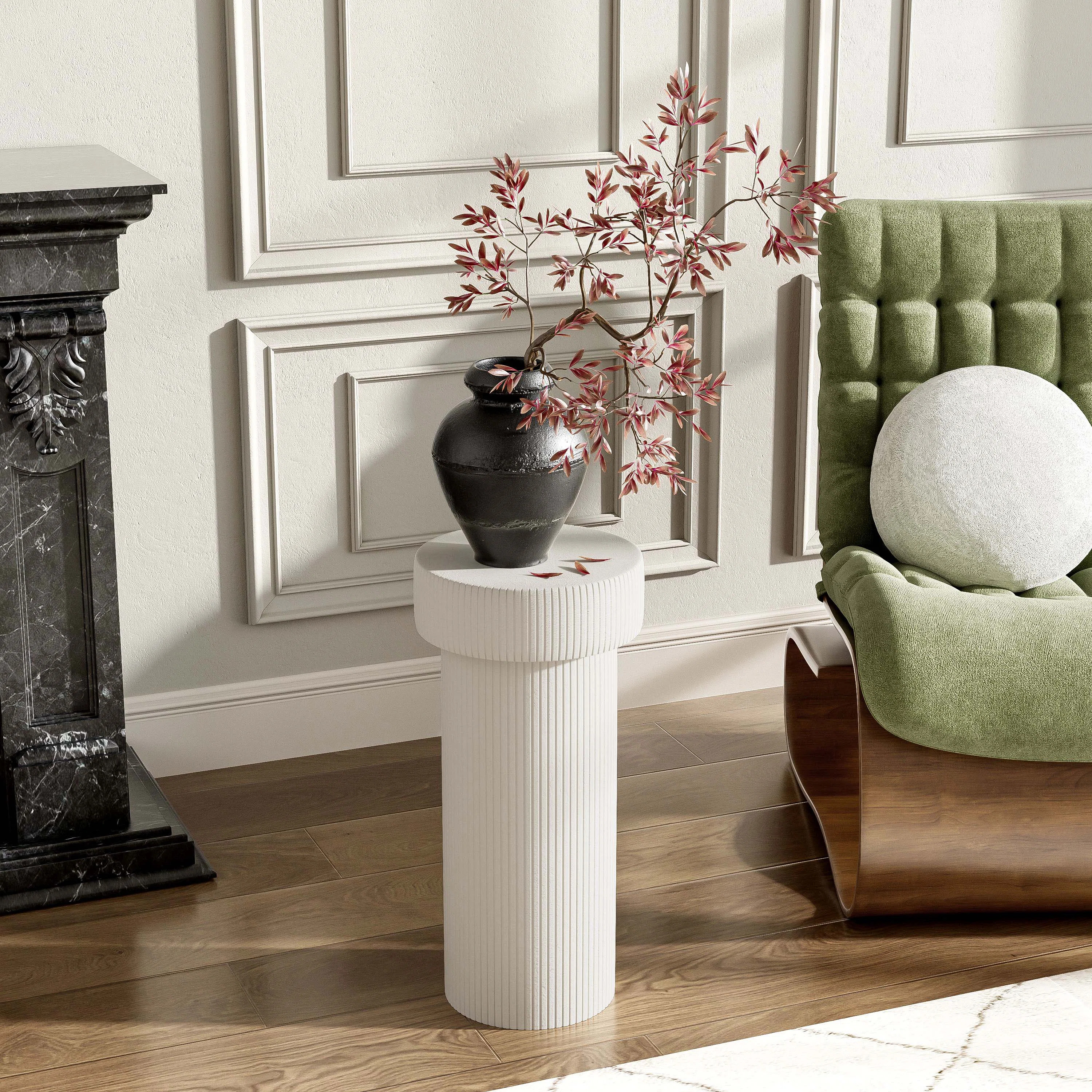 Kian Pedestal Column Magnesium Oxide Plant Stand | Wayfair North America