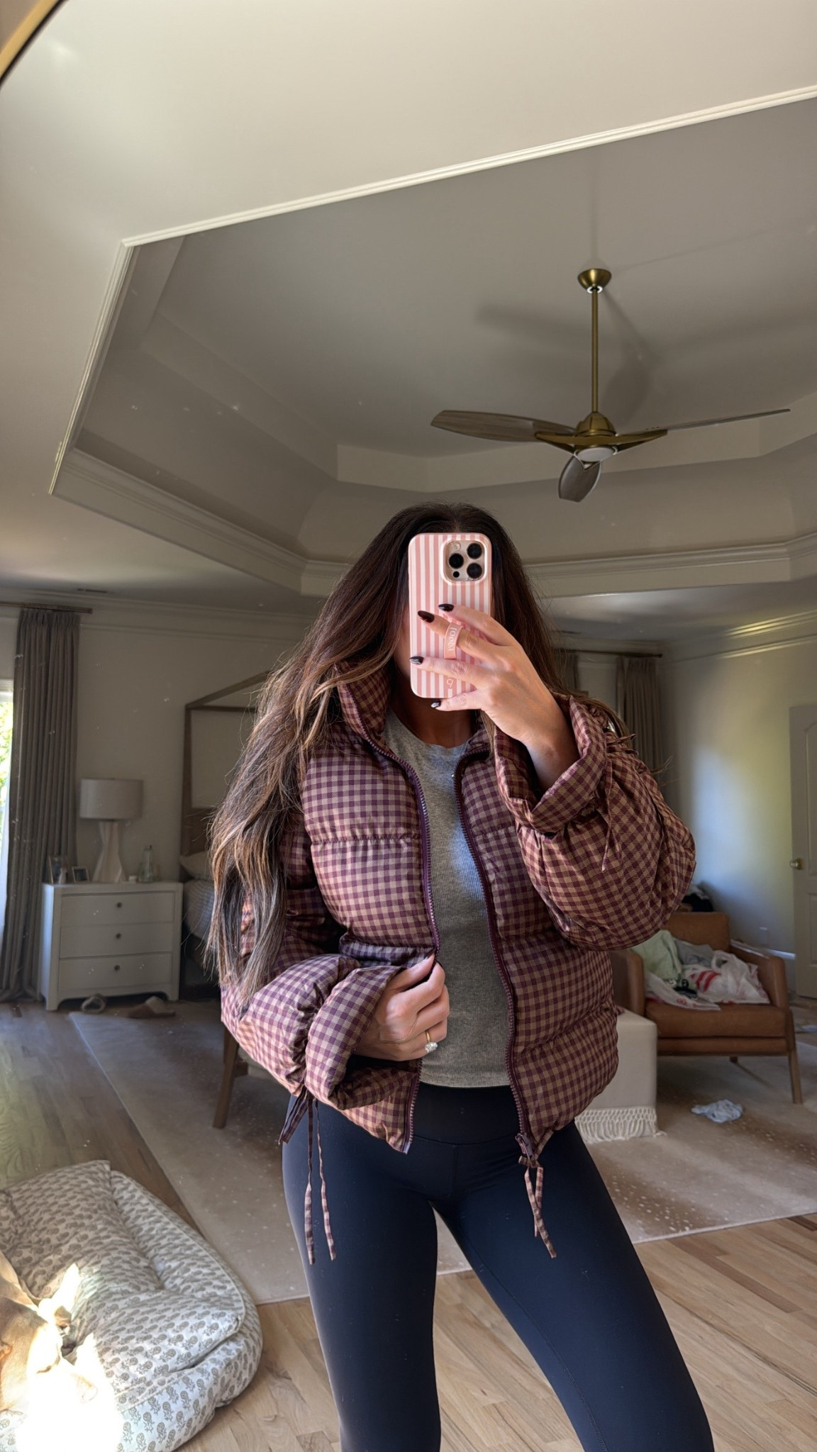 gingham puffer of my dreams!!! In the small
tee - medium 
leggings - 4
Sneakers TTS 

#LTKSeasonal #LTKFindsUnder50 #LTKActive