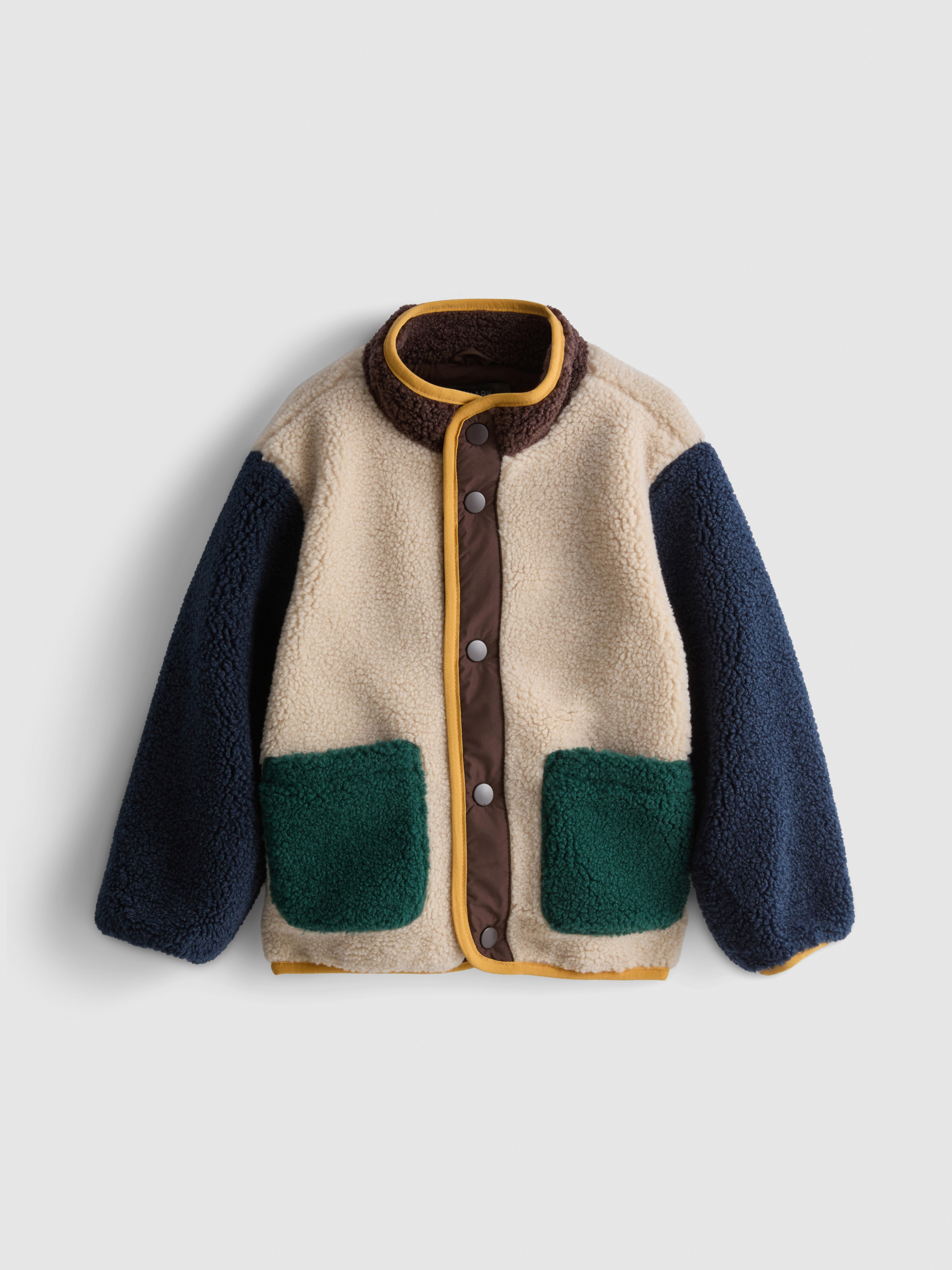 1-9yrs | Colour Block Borg Jacket | Primark UK