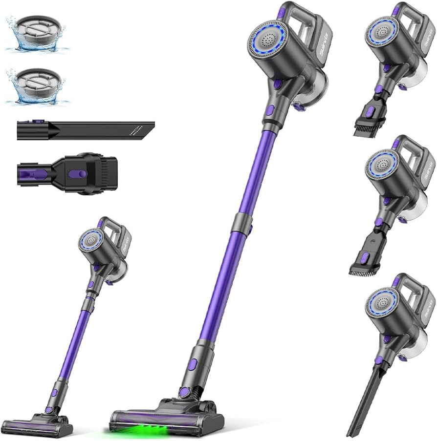Cordless Vacuum Cleaner, 40KPA/35Mins, Green LED Light, Lightweight Stick Vacuum Self-Standing, V... | Amazon (US)