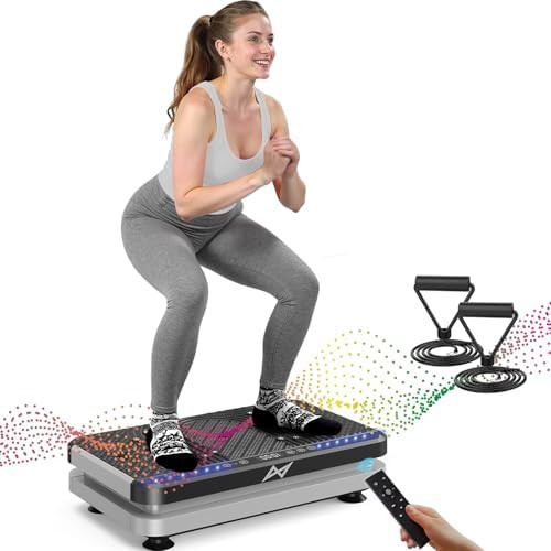 AXV Vibration Plate Fitness Platform Exercise Machine Vibrating Shaking Full Body Shaker Workout ... | Amazon (US)
