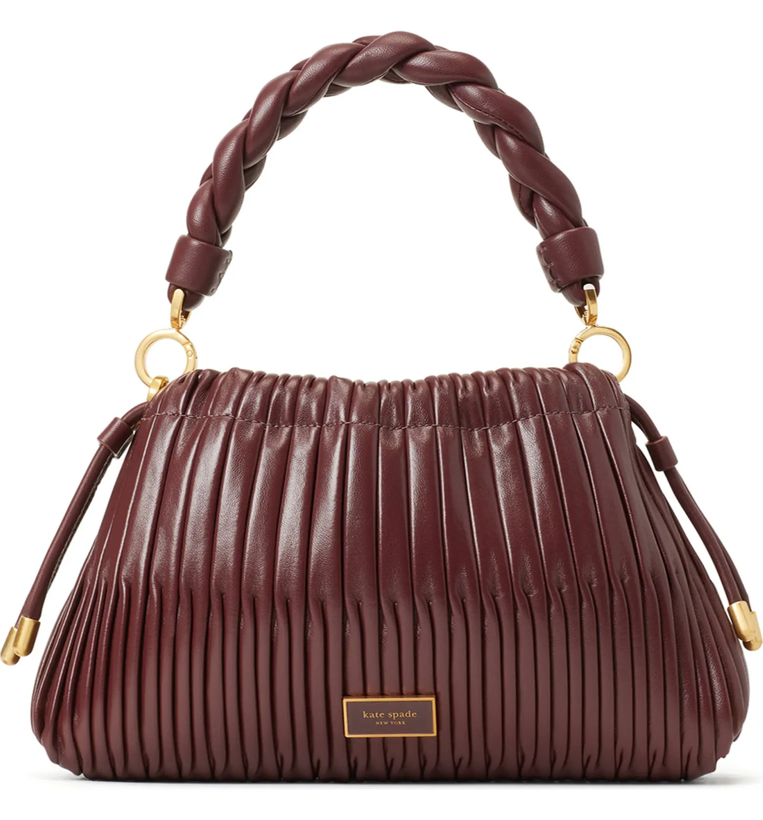 meringue pleated leather crossbody bag | Nordstrom