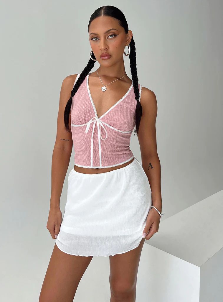 Kennedie Mini Skirt White | Princess Polly US