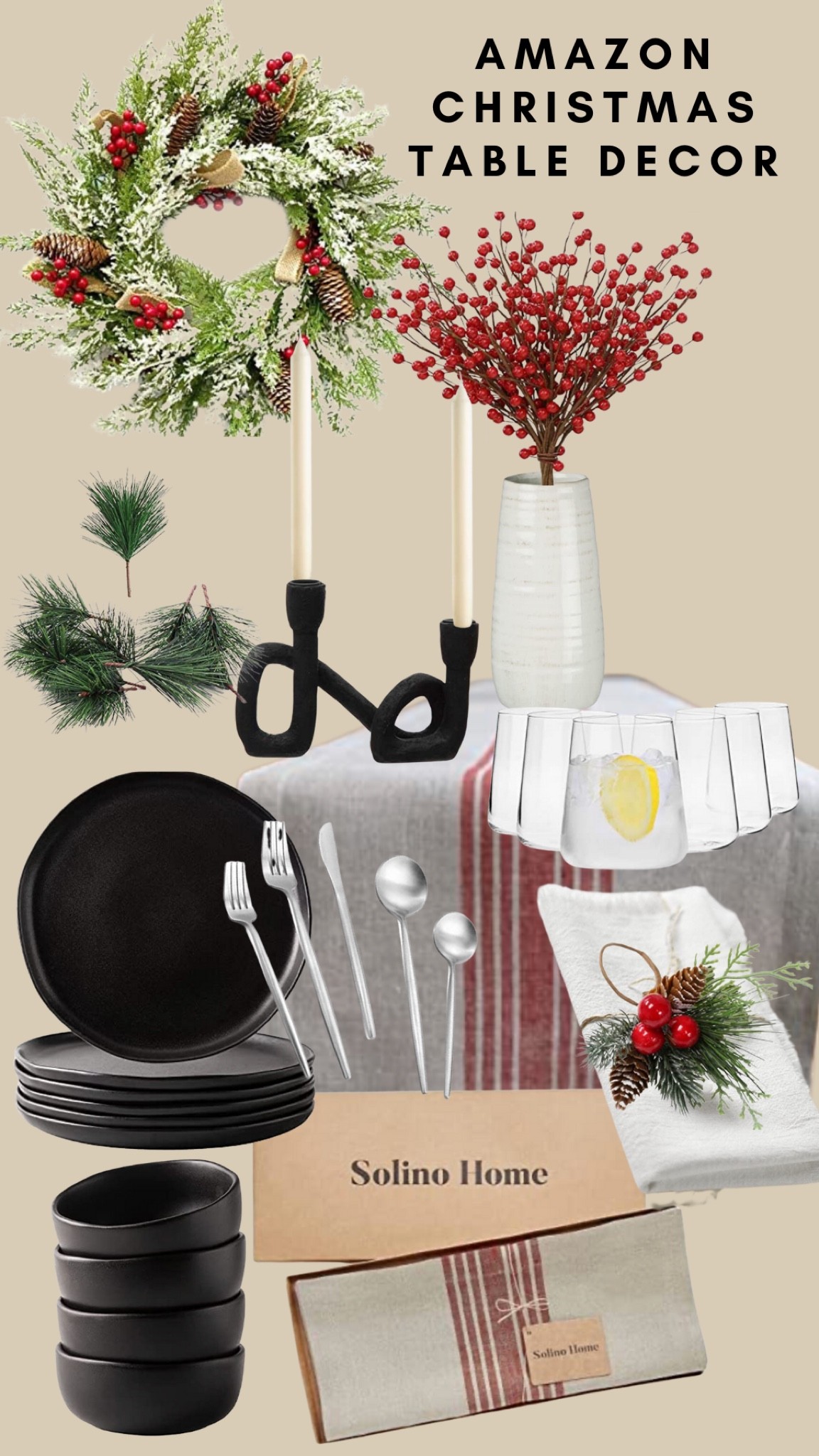 Amazon Christmas table & home decor under $50!  

#LTKunder50 #LTKHoliday #LTKhome