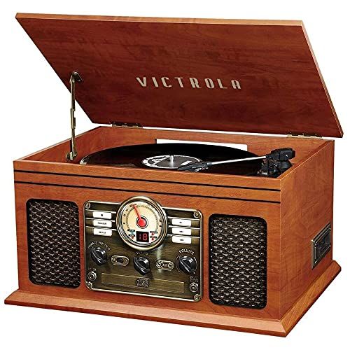 Victrola Nostalgic 6-in-1 Bluetooth Record Player & Multimedia Center with Built-in Speakers - 3-Spe | Amazon (US)