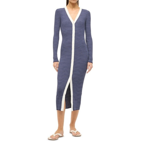 NWOT STAUD Shoko Striped Ribbed Sweater Dress small | Poshmark