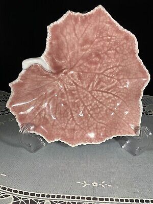 Bordallo Pinheiro Pink Grape Leaf Dish Plate Trinket Made in Portugal  | eBay | eBay US