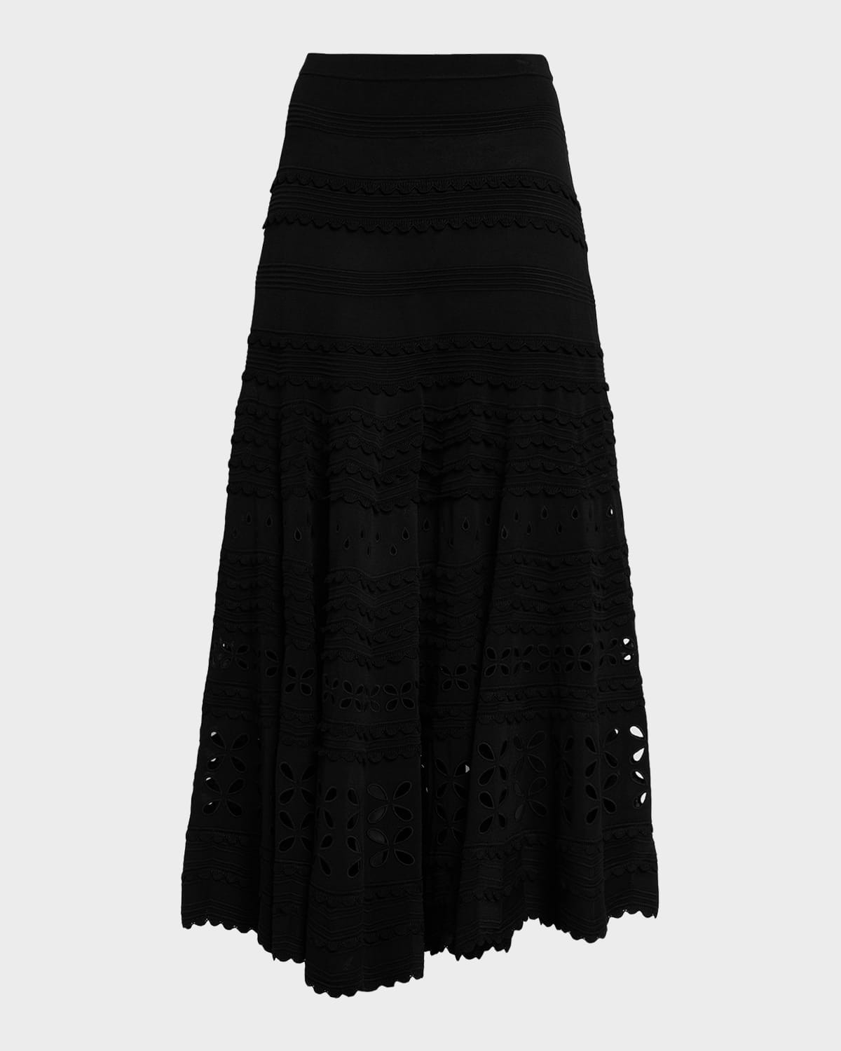 Annisa Eyelet Knit Maxi Skirt | Neiman Marcus
