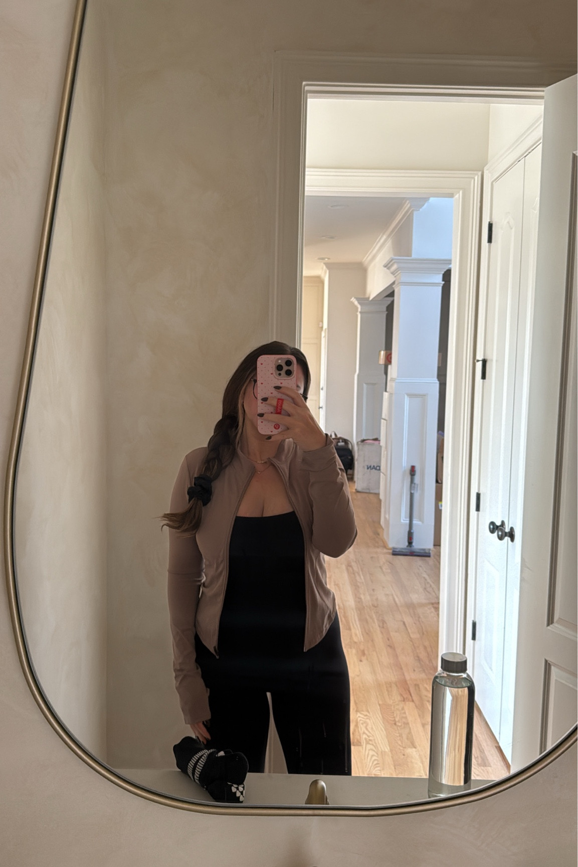 Pilates outfit of the day 

Target Jumpsuit - medium
Lululemon align jacket look a like Amazon find -medium 

#LTKFitness #LTKActive