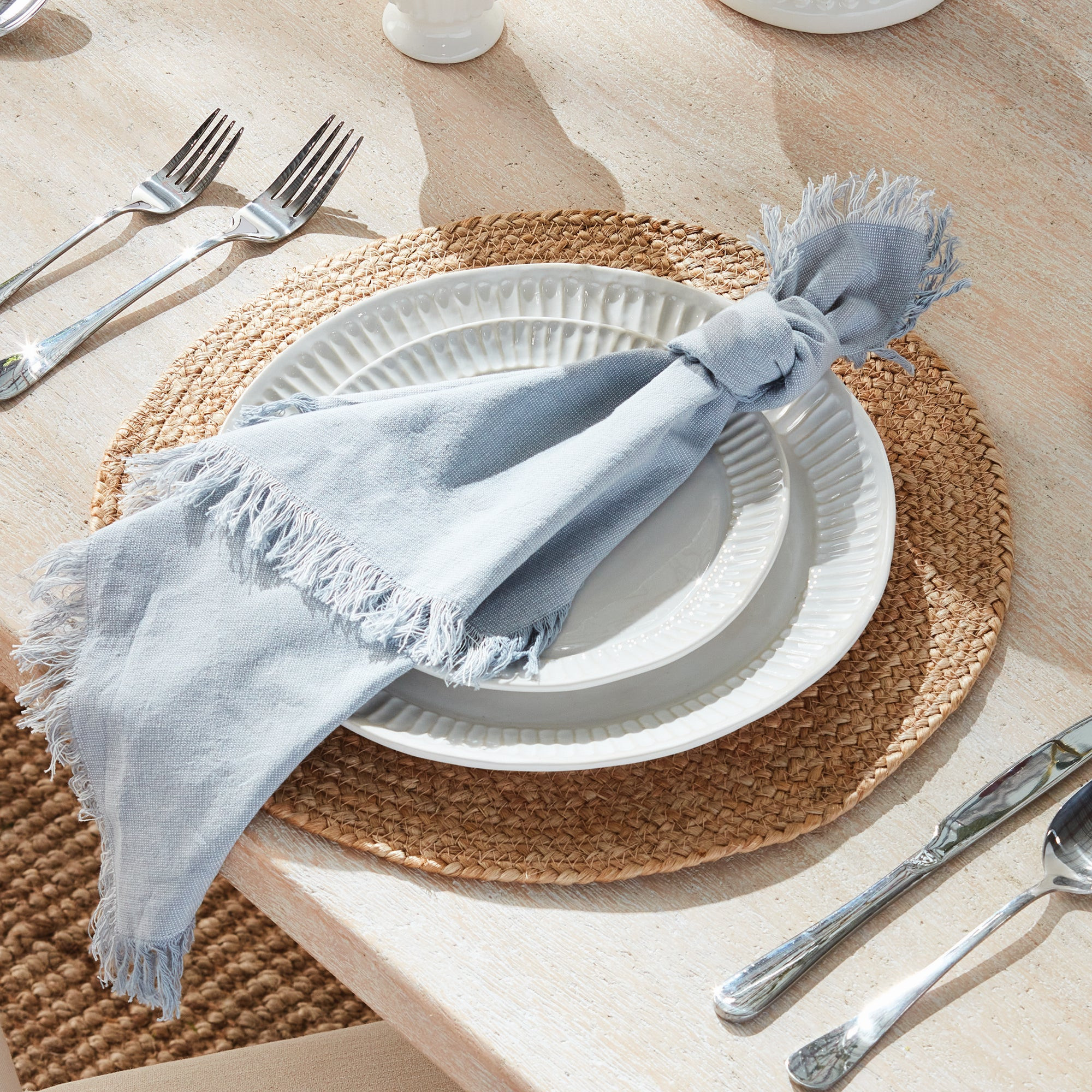 Natural Weave Round Placemats, Set of 8 | Gorgeous Living