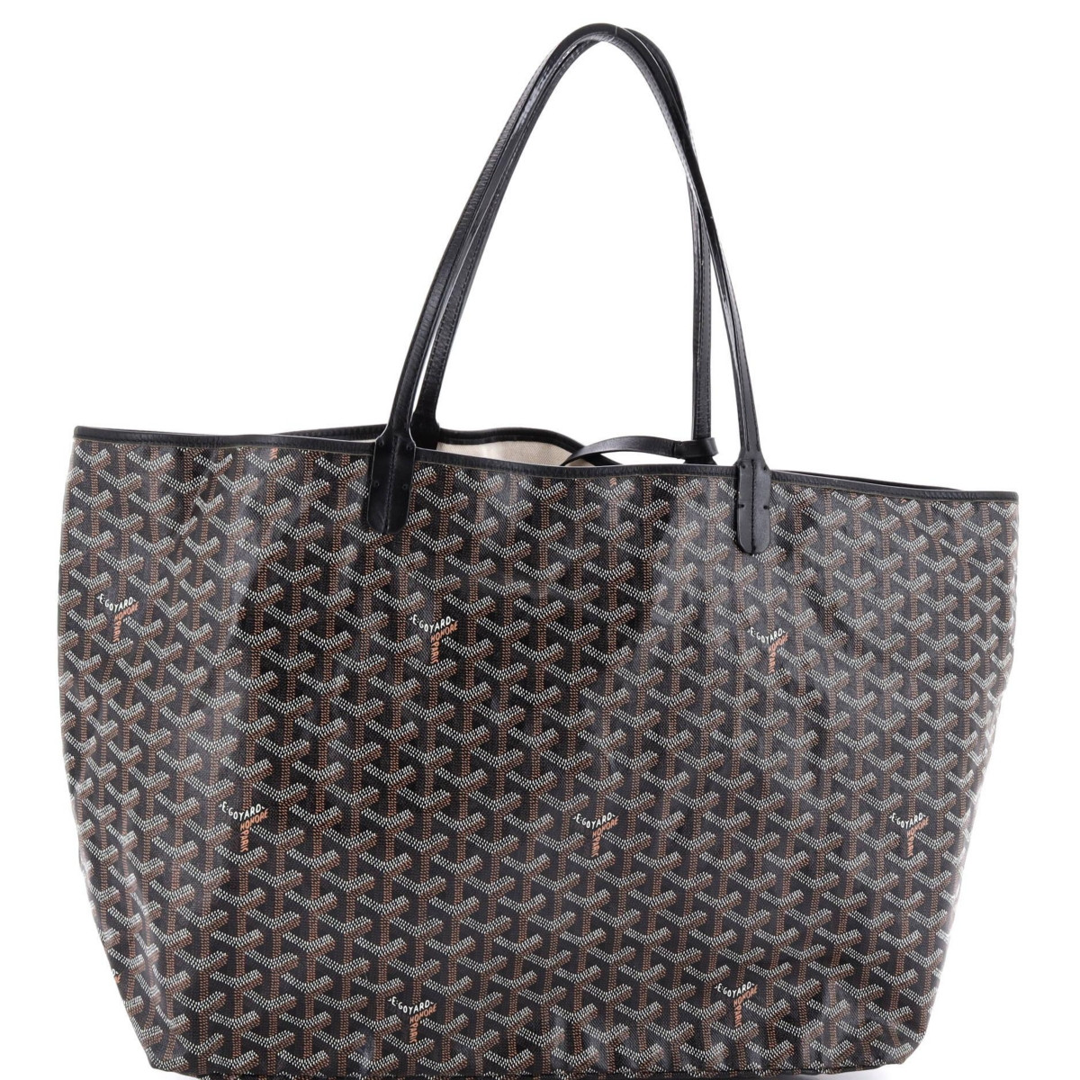 Pre-Owned Goyard Gm Saint Louis Tote Claire Voie Coated Canvas - Black | Macy's