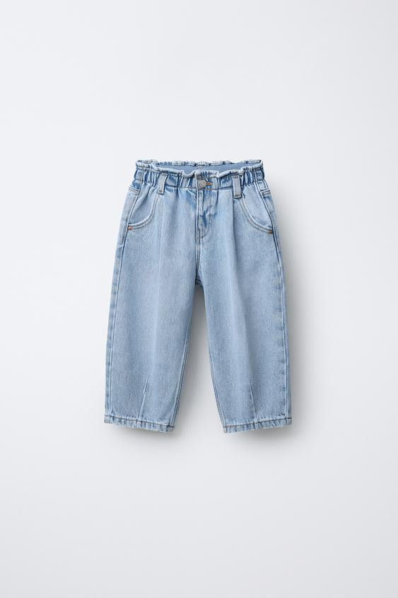 BAGGY PAPERBAG JEANS WITH HEART POCKETS | Zara US