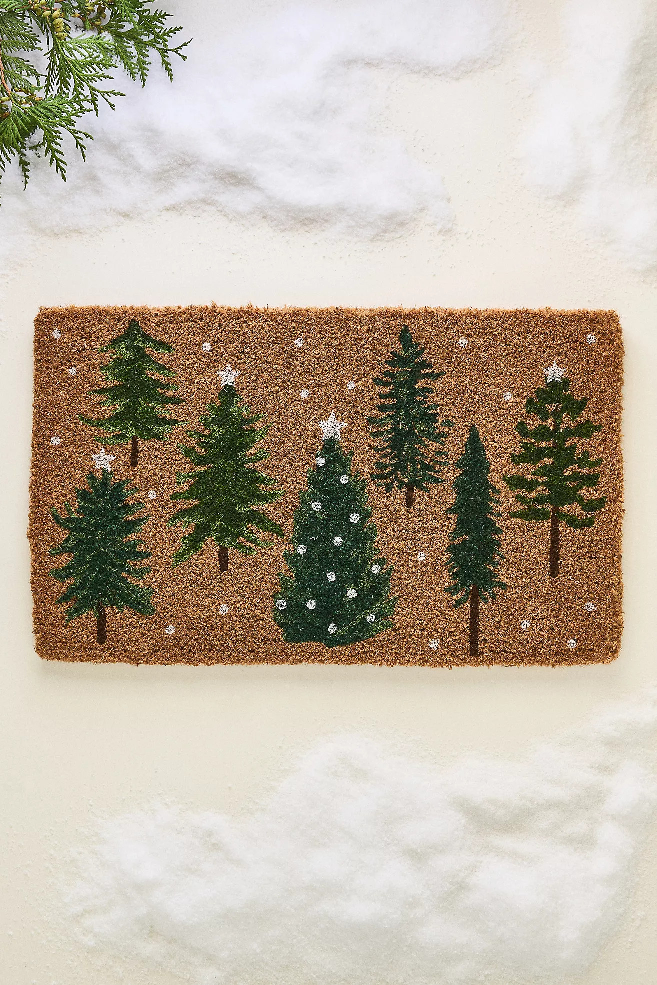 Snowy Forest Doormat | Anthropologie (US)