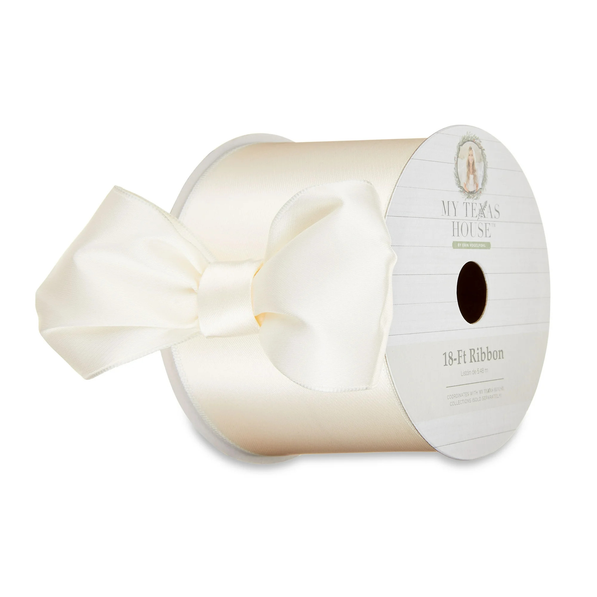My Texas House Ivory Satin Ribbon, 3.5" | Walmart (US)