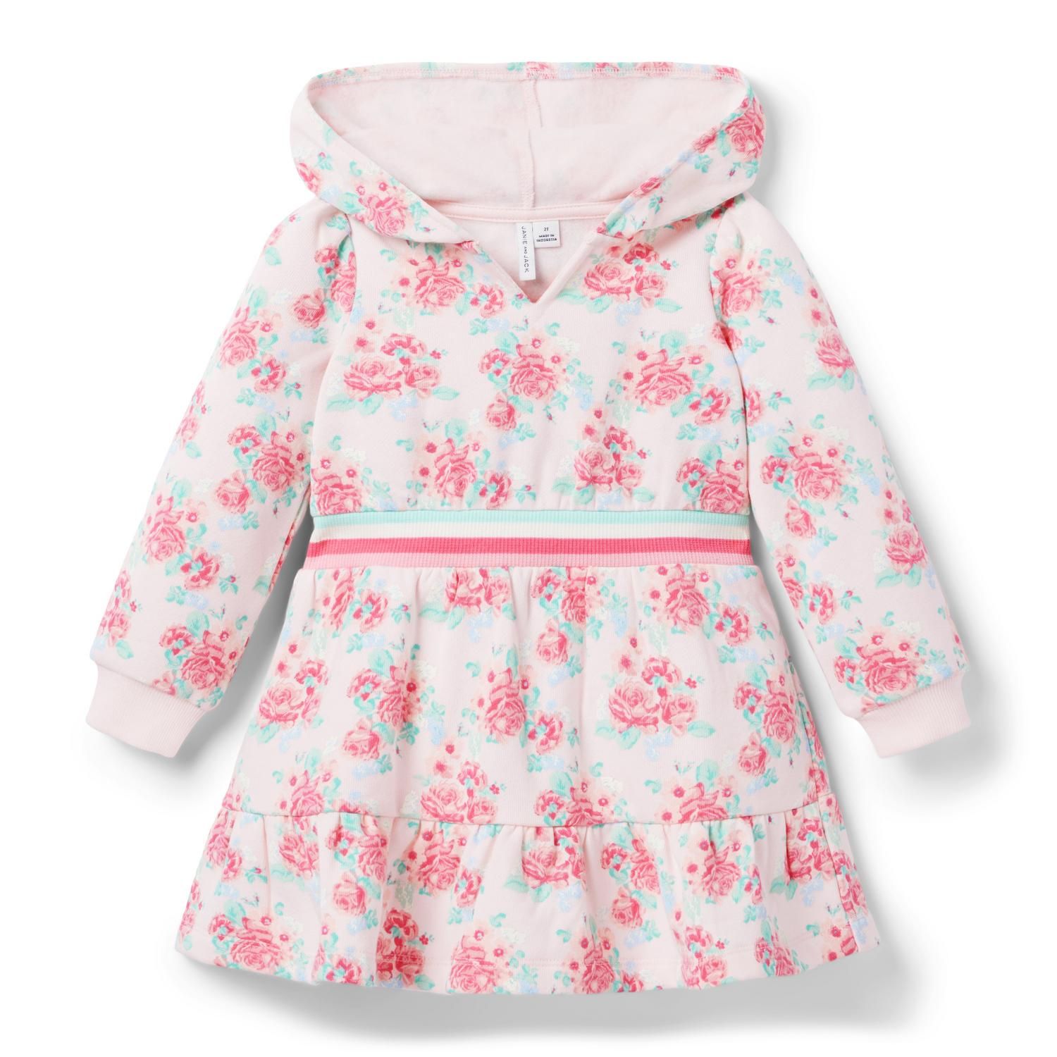 Floral Hooded Fleece Dress | Janie and Jack