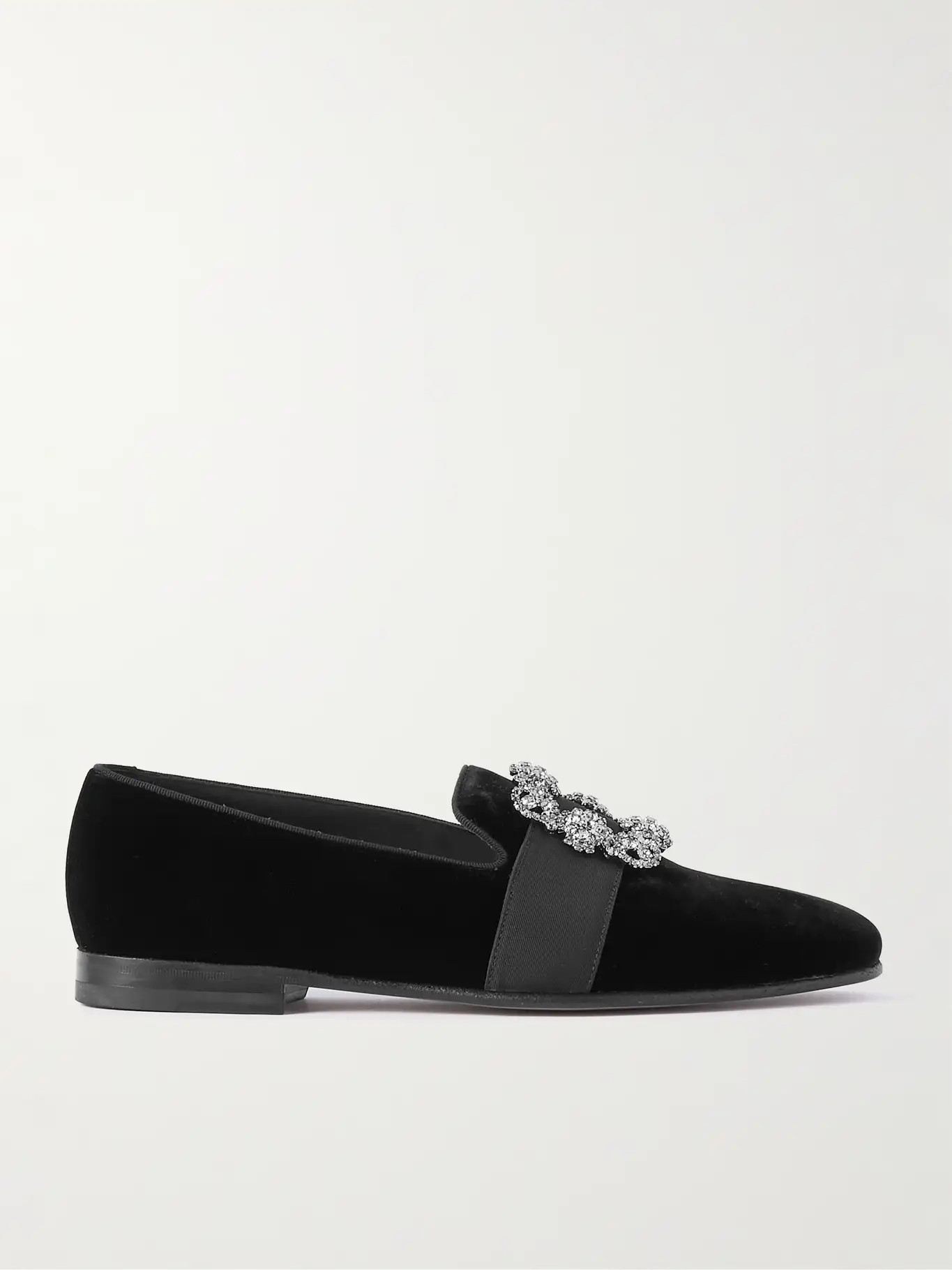 Carlton Crystal-Embellished Grosgrain-Trimmed Velvet Loafers | Mr Porter (US & CA)