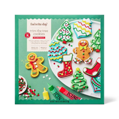 Christmas Trim the Tree Cookies Decorating Kit - 21.64oz/12ct - Favorite Day™ | Target