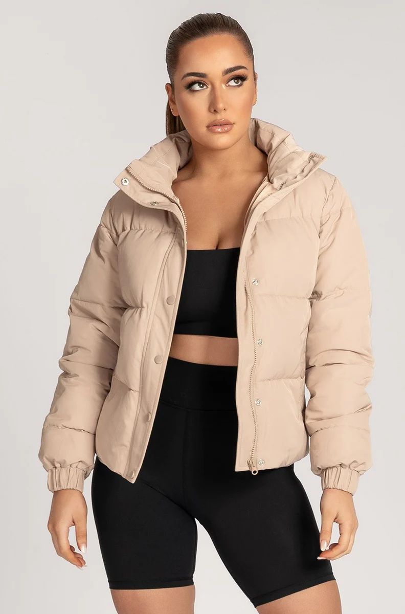 Sadie Oversized Puffer Jacket - Nude | MESHKI (US & UK)