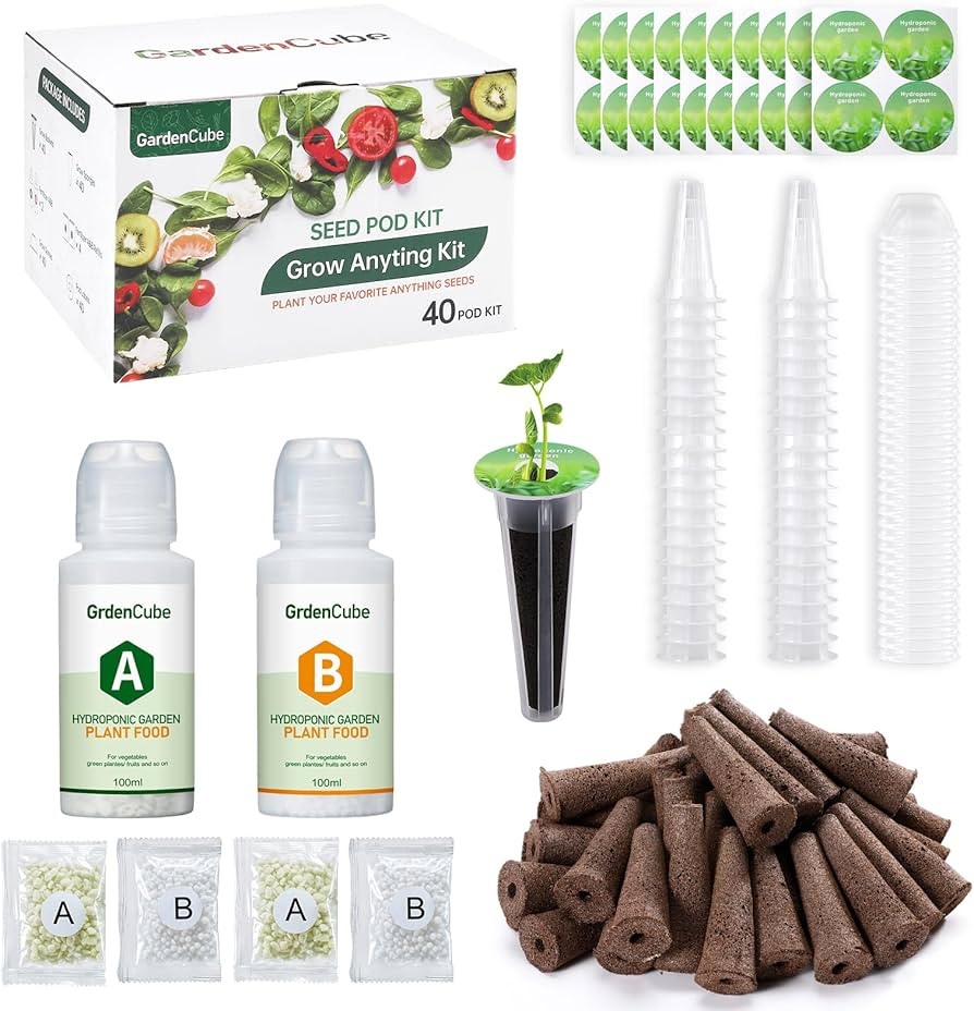 166pcs Hydroponic Pods Kit: Compatible with Aerogarden Grow Anything Herb Kits - Includes Grow Sp... | Amazon (US)