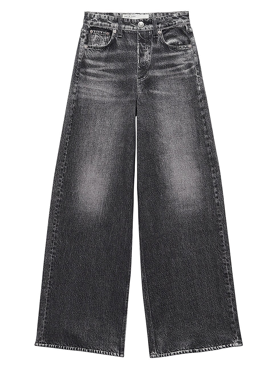 Women's Miramar Printed High-Rise Wide-Leg Jeans - Washed Black - Size 29 | Saks Fifth Avenue