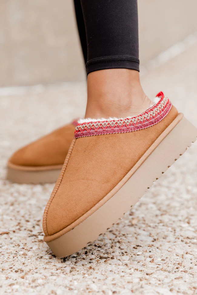 Sydney Chestnut Platform Slipper | Pink Lily