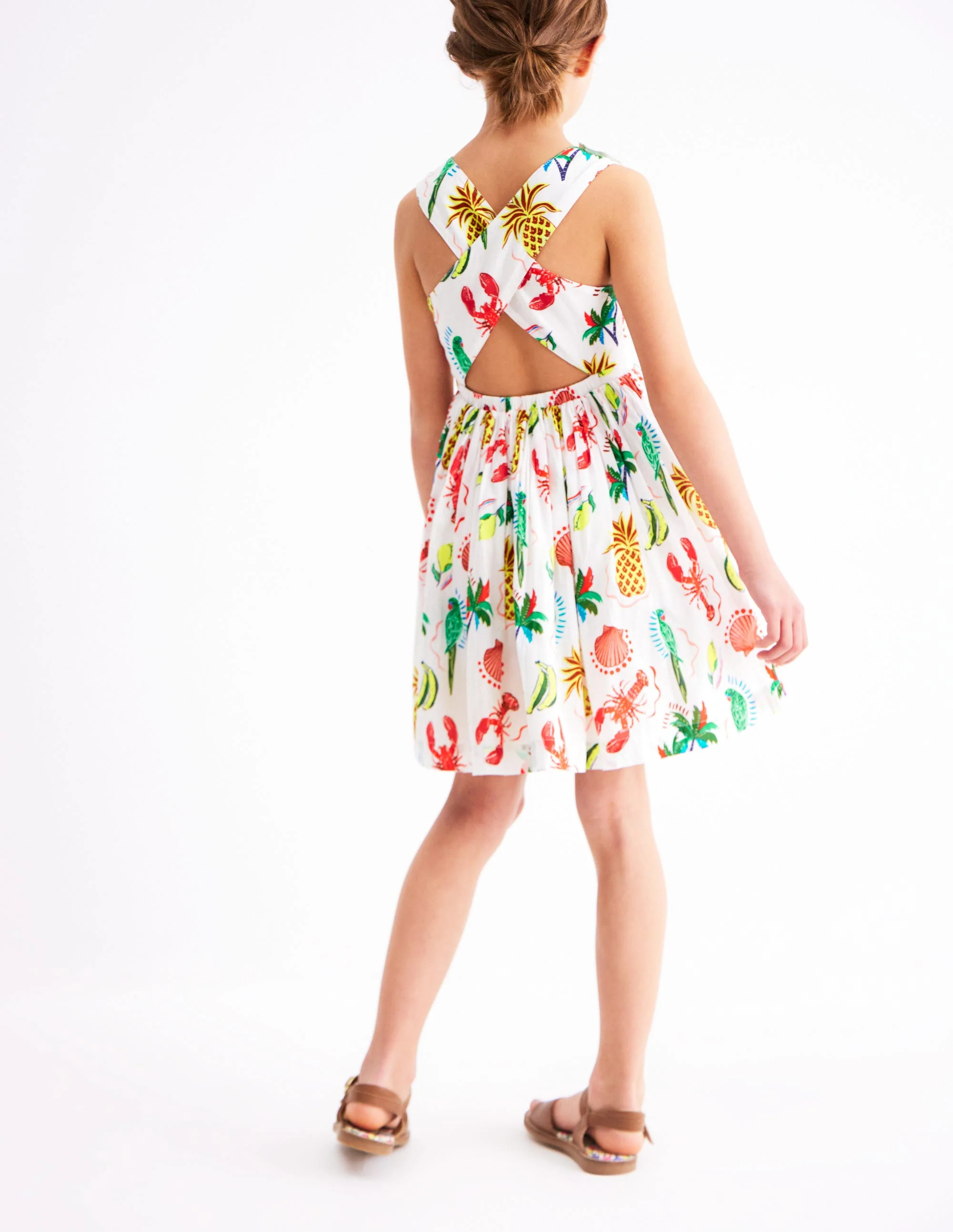 Harper Cross-Back Dress-Multi Tropical | Boden (US)
