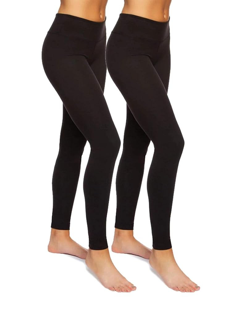 Felina Sueded Athleisure Performance Legging (2-Pack) Womens Leggings w/Slimming Waist Band Style... | Amazon (US)