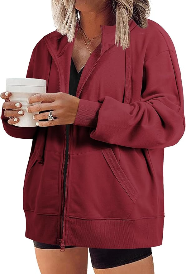 Eytino Women Plus Size Sweatshirts Long Sleeve Zip Up Oversized Casual Hoodies Jackets 2025 Fashi... | Amazon (US)
