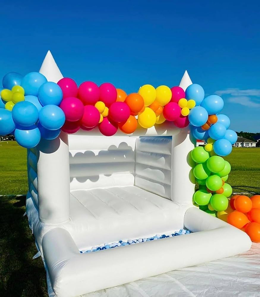 WARSUN 10x8x8FT White Bounce House with Ball Pit & Air Blower All PVC Commercial Grade Inflatable... | Amazon (US)