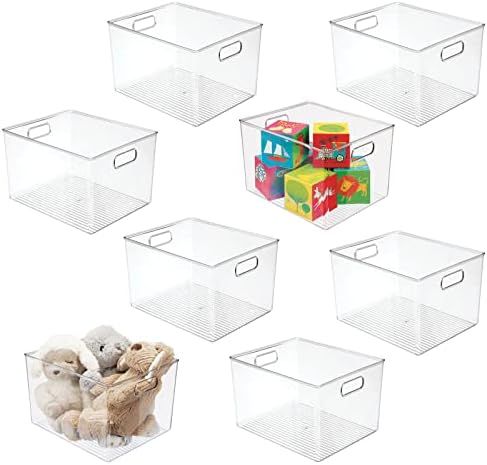 mDesign Plastic Large Home Storage Drawer Organizer Basket Bin for Cube Furniture Shelving in Off... | Amazon (US)